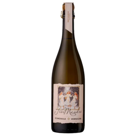Brut - Sticlă de spumant brut alb Trei Mândre, Domeniile Vorniceni, Republica Moldova