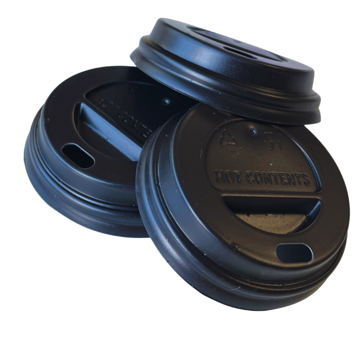 Capace negre pentru pahare caton 120ml (4 oz), set 100 buc [4]