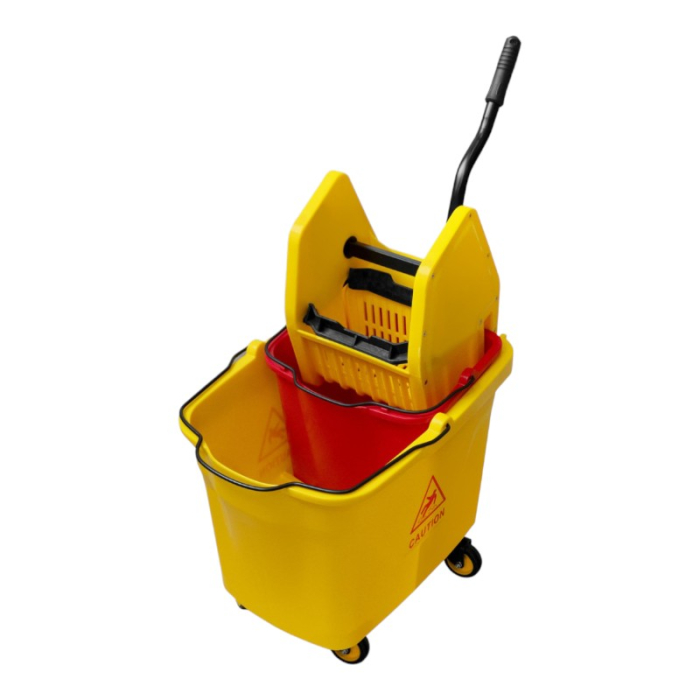 Cărucior Curățenie Limpio B-46, 35L+15L, cu Storcător Profesional [2]