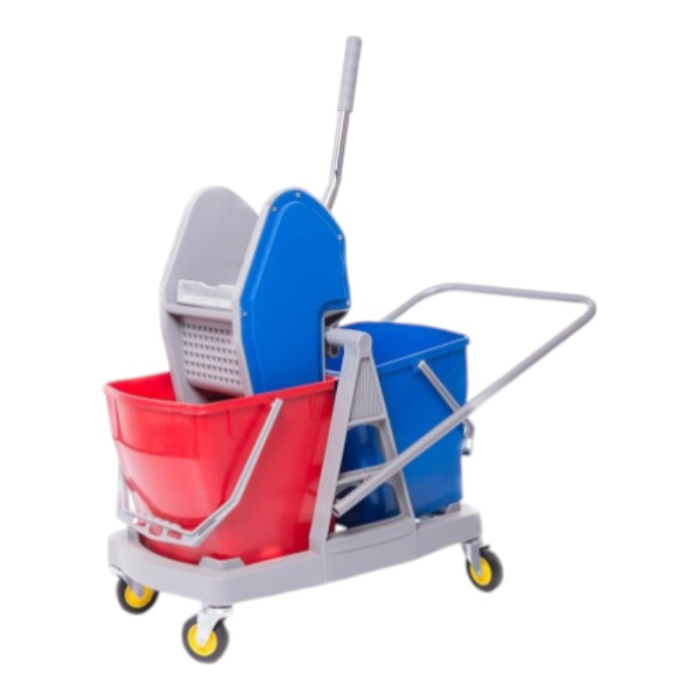 Carucior Curatenie Limpio C045, 36L, 2 Galeți, Storcator Profesional [2]