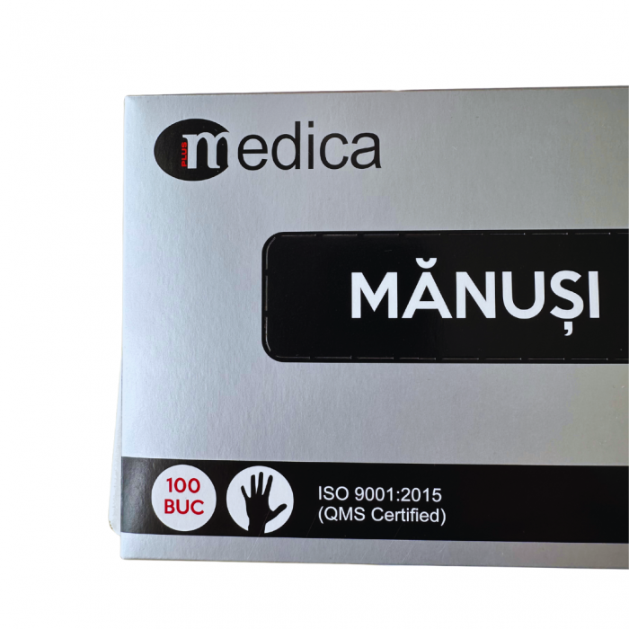 Cutie 100 buc Manusi Unica Folosinta din Nitril - Negre, Marimea L [3]