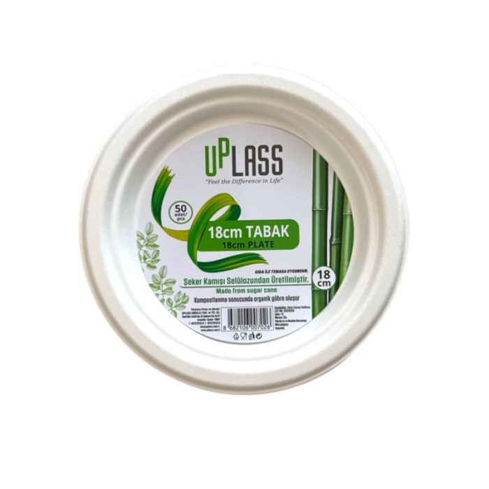 Farfurii Bio din Trestie, 17cm, Set 50 buc [1]