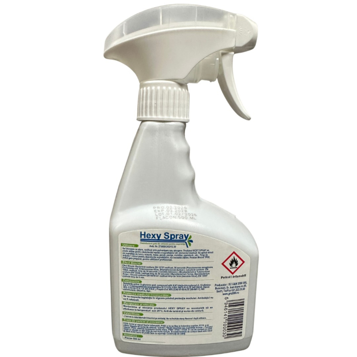 Hexy Spray Dezinfectant Suprafete Rapid TP2 500ml | Bactericid Fungicid Virucid Rapid [3]