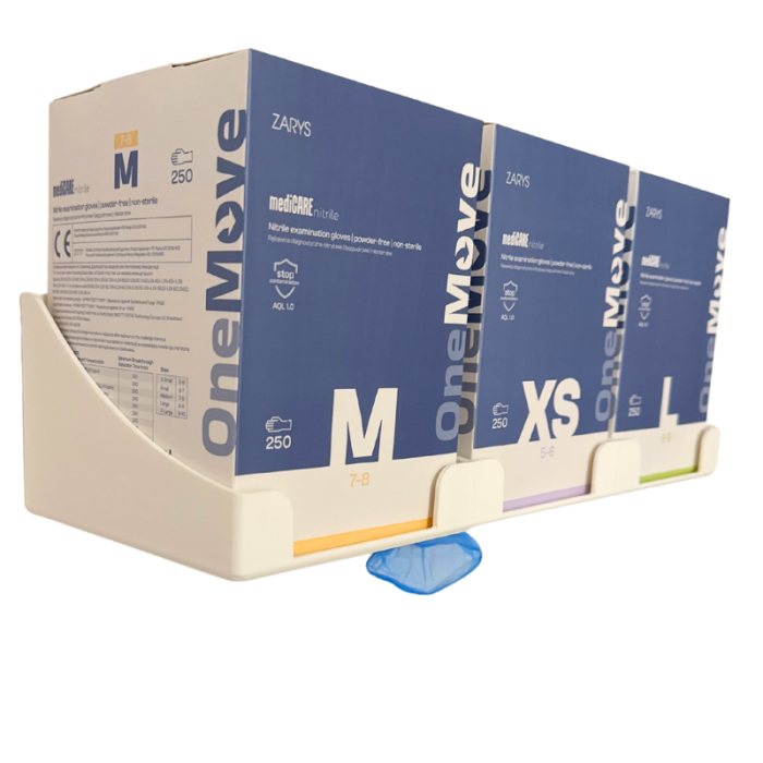 Manusi nitril ONE MOVE M (7-8), albastre, nepudrate, 250 buc/set – extracție igienică prin manșetă [3]