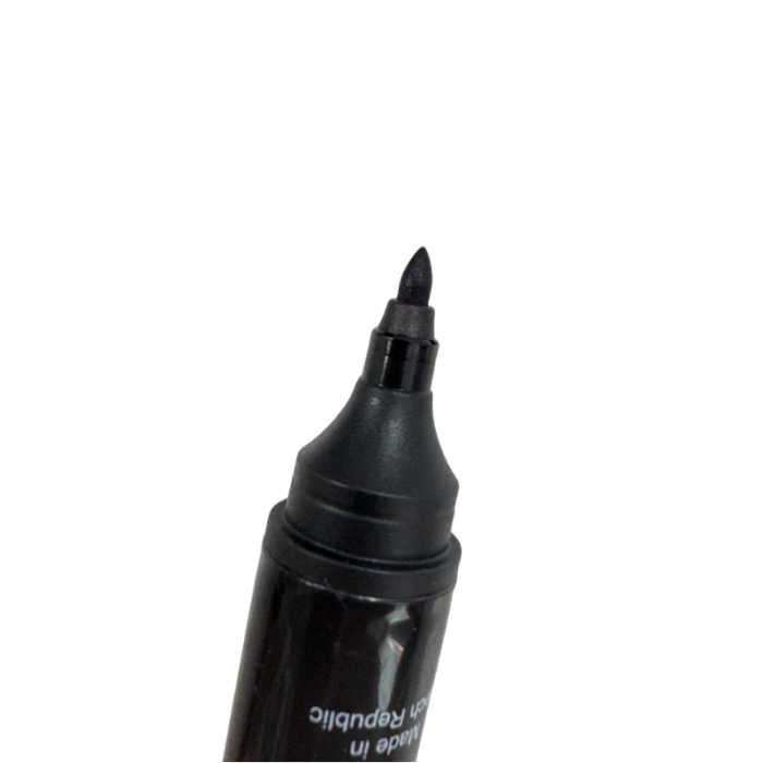 Marker permanent negru, cu 2 capete, varf subtire si gros [5]