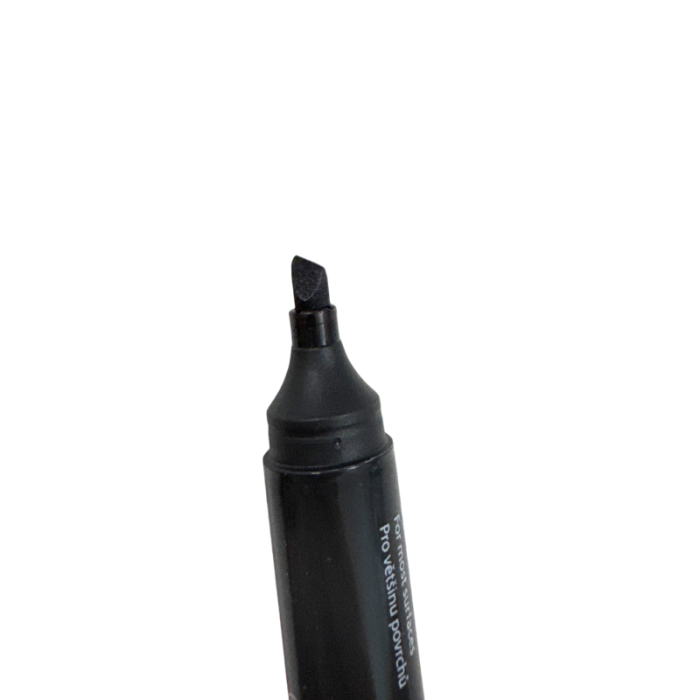 Marker permanent negru, cu 2 capete, varf subtire si gros [4]