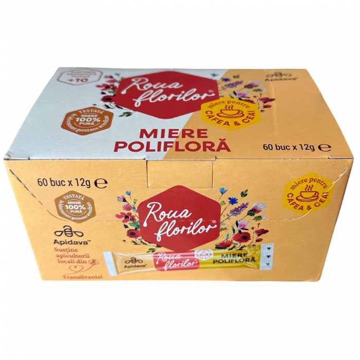 Miere polifloră stick, cutie 60 plicuri × 12 g [2]