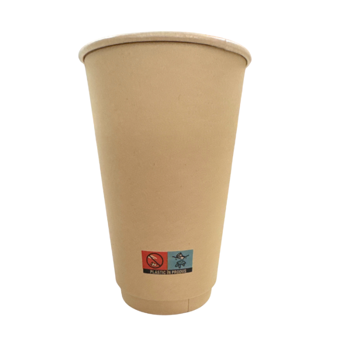 Pahare carton, kraft. double wall ,16 oz (470 ml), set 50 bucăți [2]