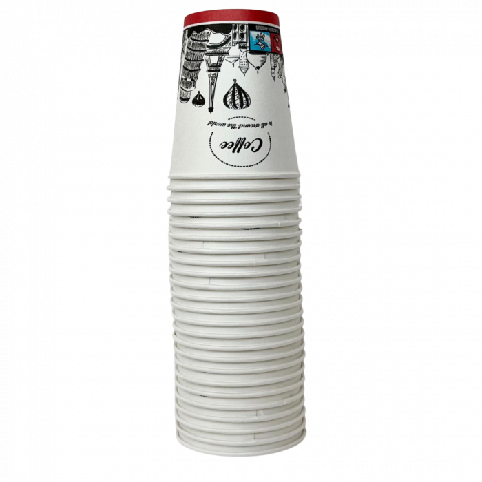 Pahare din carton pentru cafea, 8 oz, set 100 buc [3]