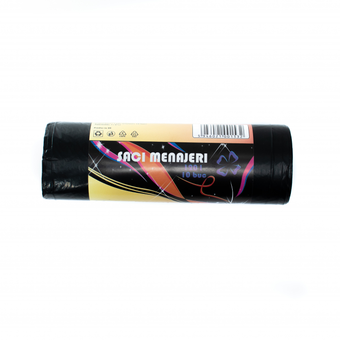 Saci menajeri 120L, LDPE, Ultrarezistenti, 10 buc / rola [2]