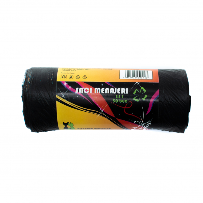 Saci menajeri 35L, HDPE, 50 buc/rola [2]