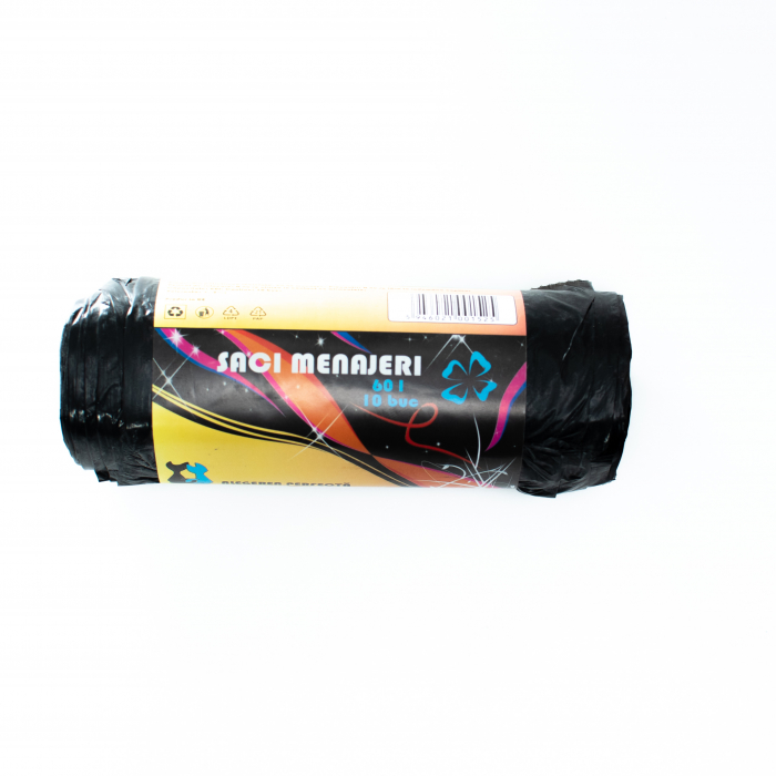 Saci Menajeri 60L, Ultrarezistenti, LDPE, 10 buc/rola [2]