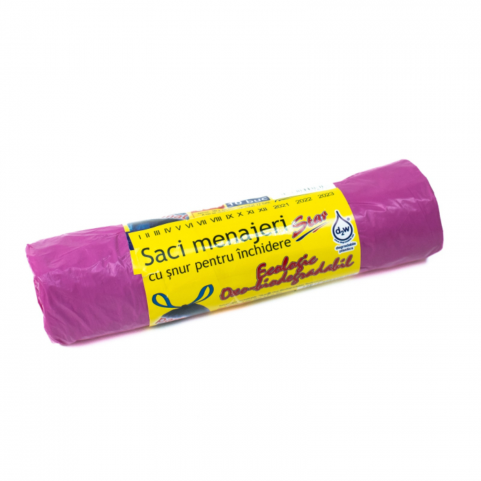 Saci menajeri 60l, 10buc/rola cu snur [3]