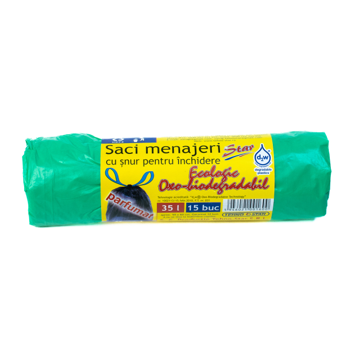 Saci menajeri 35L, HDPE, 15 buc/rola [3]