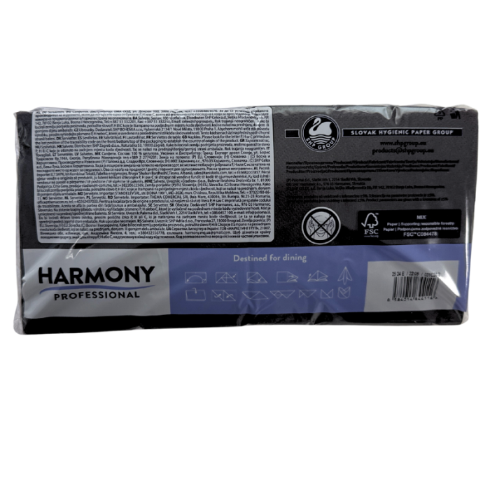 Servetele Negre, 25x25 , 2 straturi, 250buc/pac [2]