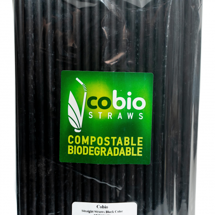 Paie Biodegradabile Drepte Negre, 250X8MM, 150buc/set [2]