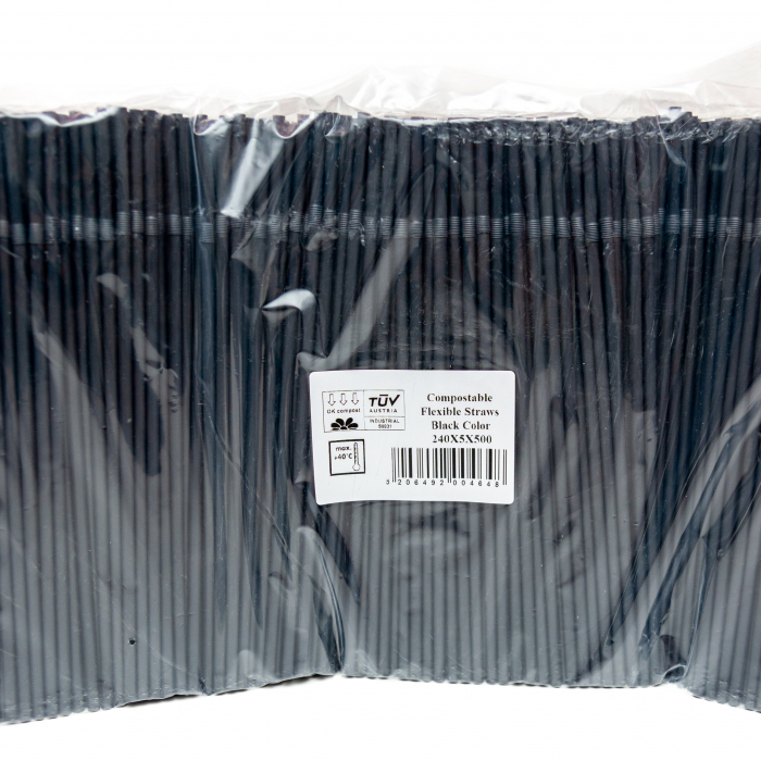 Set 500 Paie Negre Flexibile Biodegradabile si Compostabile [2]