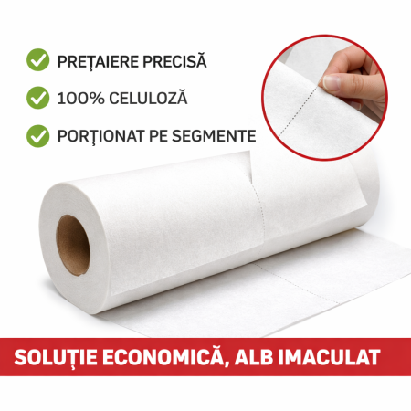 Cearceaf medical hartie 50cm x 50m, 100% celuloza, pretaiat, economic | Role pat consult [1]