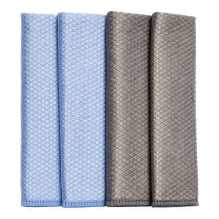 Accesorii menaj - Set 4 lavete profesionale pentru sticla si inox, 40×40 cm