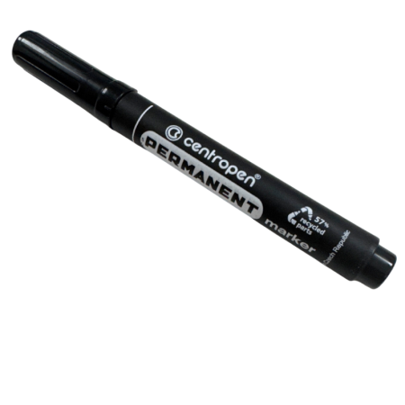 Instrumente de scris - Marker permanent negru, varf rotund