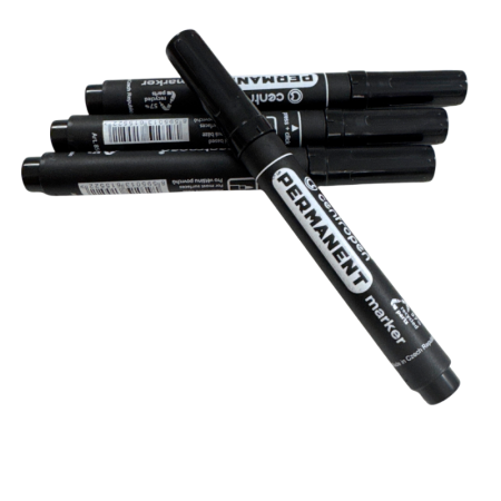 Marker permanent negru, varf rotund [1]