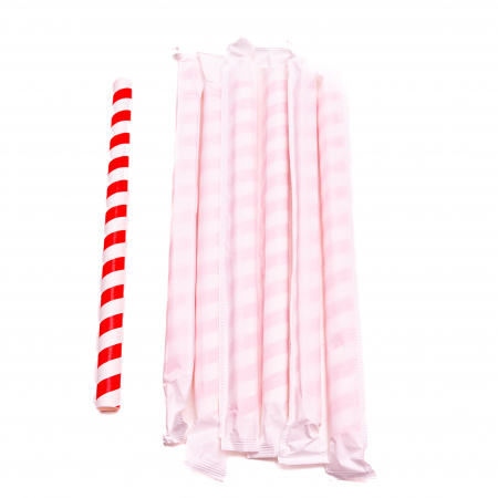 Set 100 Paie Groase din hartie, ambalate indiviual, Bubble Tea/Frappe, 1.2cm, Bio [2]