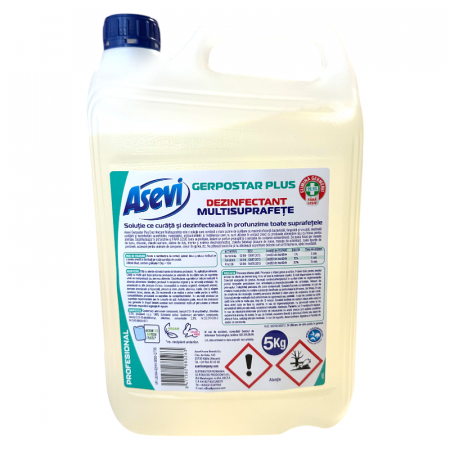 Detergenti - Asevi Gerpostar Plus – Dezinfectant Multisuprafețe, 5L