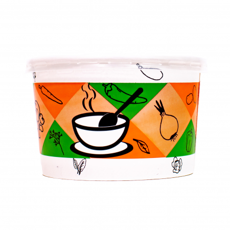 Bol Supa din Carton + Capac, 591ml, 20 oz, Set 100 bucati [3]