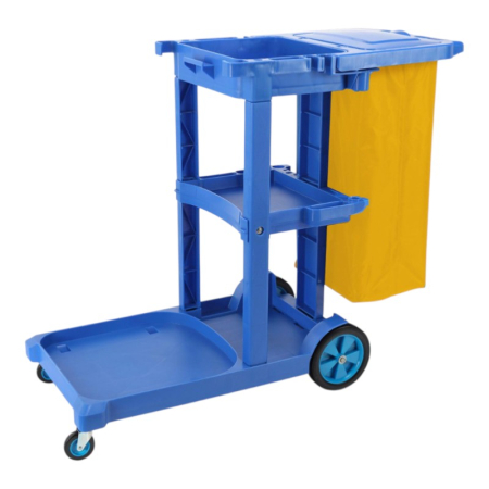 Cărucior Hotelier Limpio C011, 3 Rafturi, Sac Textil, 1140x510x980 mm [2]