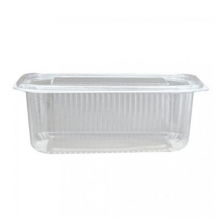 Ambalaje Food - Caserola Plastic cu Capac incorporat, 2000ml, Set 100 buc