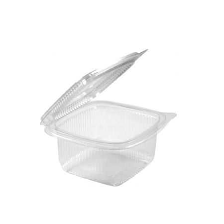 Ambalaje plastic - Caserola Plastic cu Capac Incorporat, 375ml, Set 100 buc
