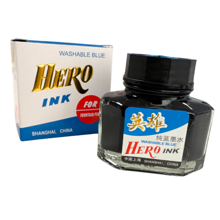 Instrumente de scris - Cerneală pentru stilou, neagră, Hero Ink, 60 ml