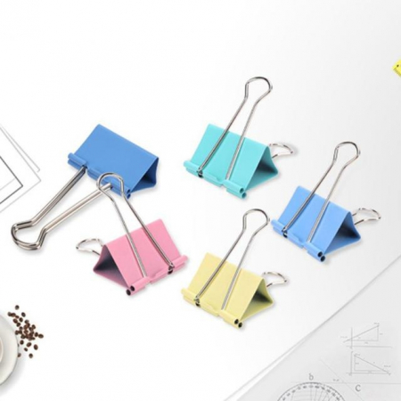 Birotica si Papetarie - Clips pentru hartie color, 15mm, 60buc/cutie