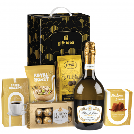 Protocol - Cos Cadou de Craciun, 6 produse + Cutie Cadou, 1180 gr, Golden Taste