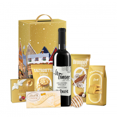 Protocol - Cos Cadou de Craciun, 6 produse + Cutie Cadou, 1130 gr, Imperial Indulgence