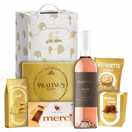Protocol - Cos Cadou de Craciun, 5 produse + Cutie Cadou, 1480 gr, Luxury Delights
