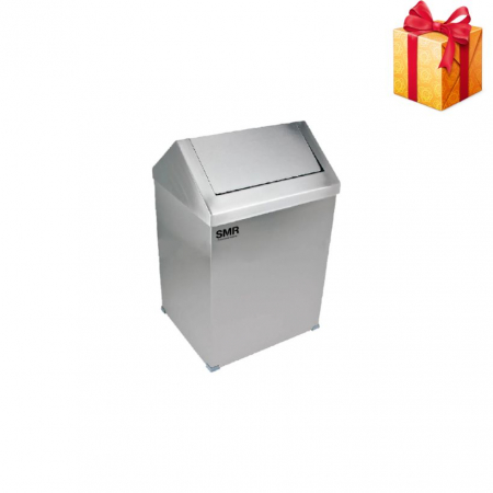 Cosuri de Gunoi - Cos de gunoi cu capac batant, din inox, 45 litri