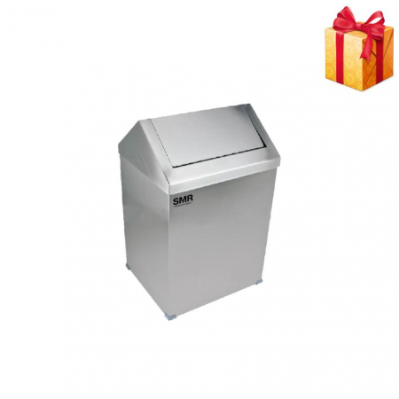 Cosuri de Gunoi - Cos de gunoi cu capac batant, din inox, 54 litri
