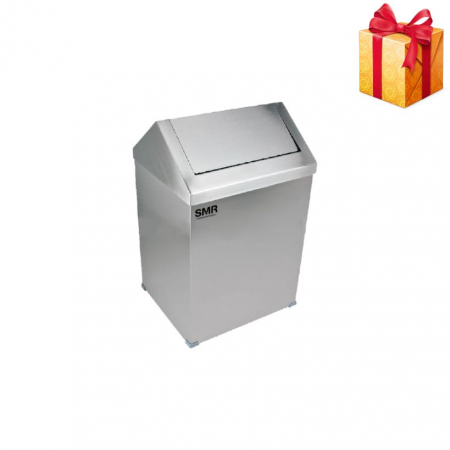 Cosuri de Gunoi - Cos de gunoi cu capac batant, din inox, 80 litri