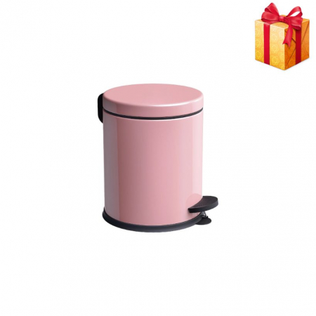 Cosuri de Gunoi - Cos de gunoi din inox cu pedala, 5 litri, roz