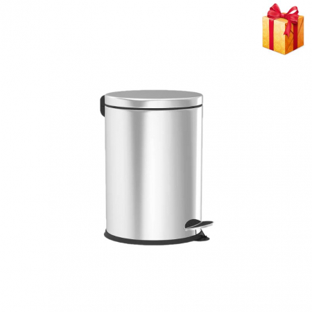 Accesorii curatenie - Cos de gunoi din inox cu pedala, 8 litri