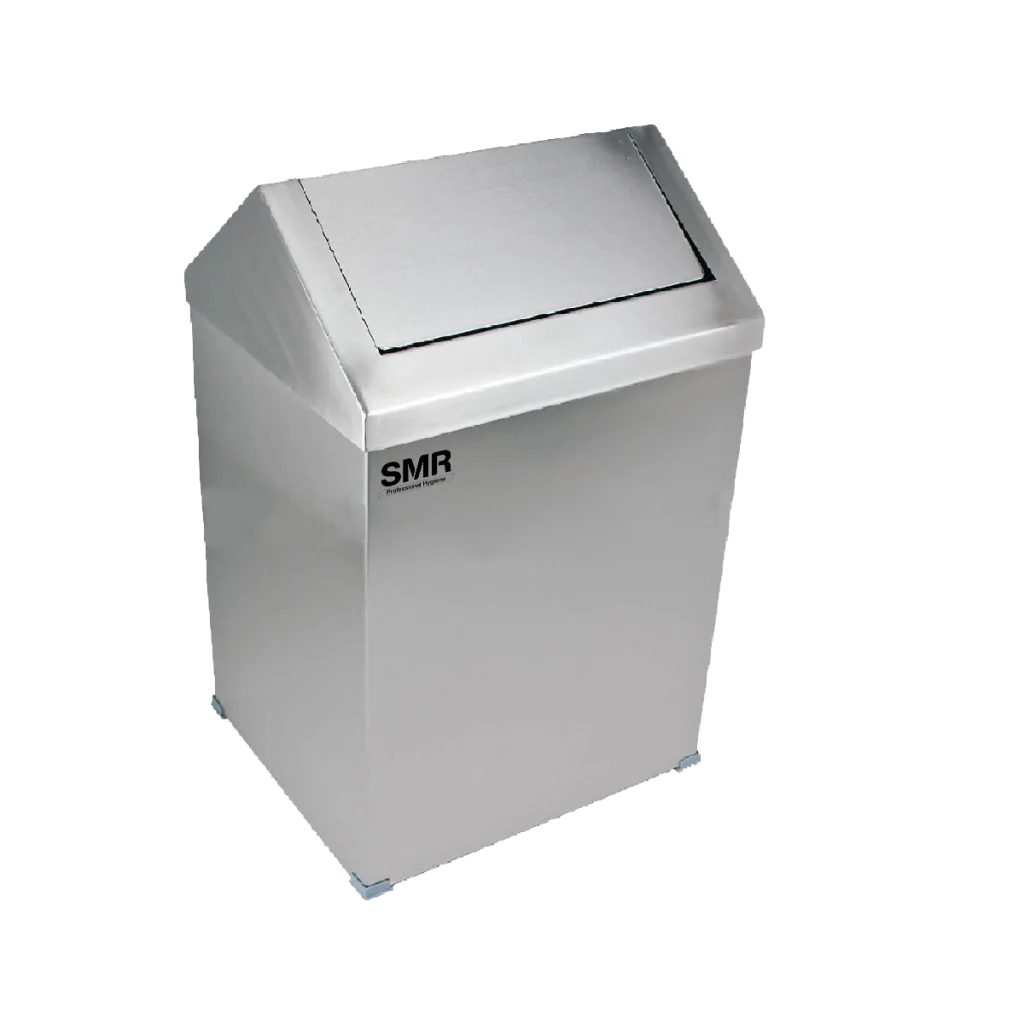 Cos de gunoi cu capac batant, din inox, 80 litri [1]