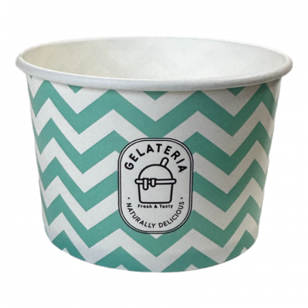 Ambalaje Food - Cupa inghetata 8oz verde, set 50 buc