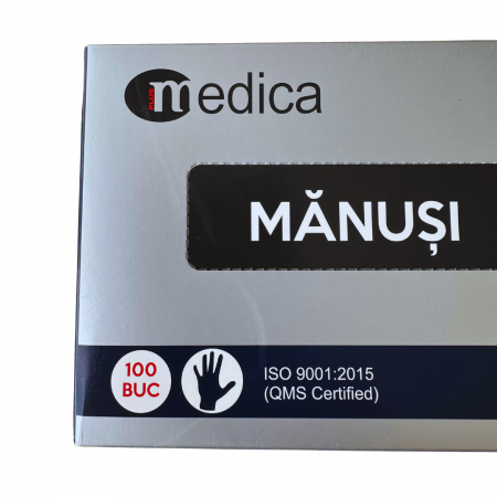 Cutie 100 buc Manusi Unica Folosinta din Nitril - Albastre, Marimea L [4]