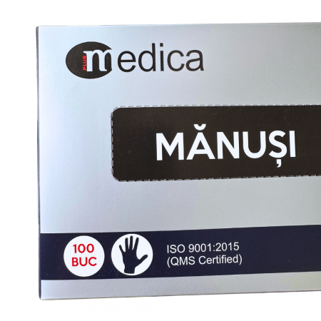 Cutie 100 buc Manusi Unica Folosinta din Nitril - Albastre, Marimea S [3]