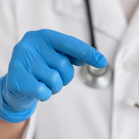 Cutie 100 buc Manusi Unica Folosinta din Nitril - Albastre [1]