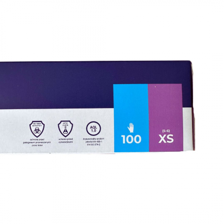 Cutie 100 buc Manusi Unica Folosinta din Nitril - Albastre, Marimea XS [1]