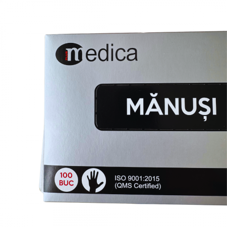 Cutie 100 buc Manusi Unica Folosinta din Nitril - Negre, Marimea L [2]