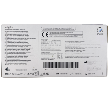 Cutie 100 buc Manusi Unica Folosinta din Nitril - Negre, Marimea XS [1]