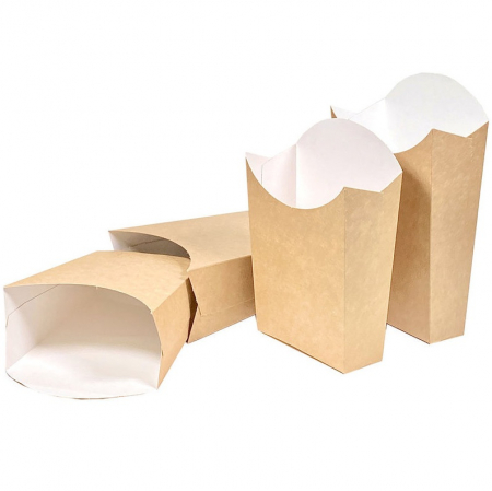 Ambalaje Food - Cutii din Carton pentru Cartofi Prajiti, Set 100 bucati